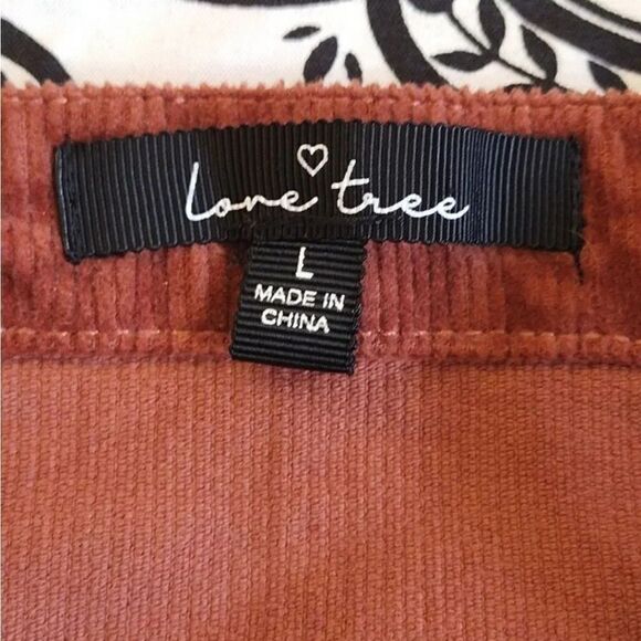 Y2K Brown Clay Boho Sleeveless Button Front Corduroy Mini Dress Large - Picture 15 of 16